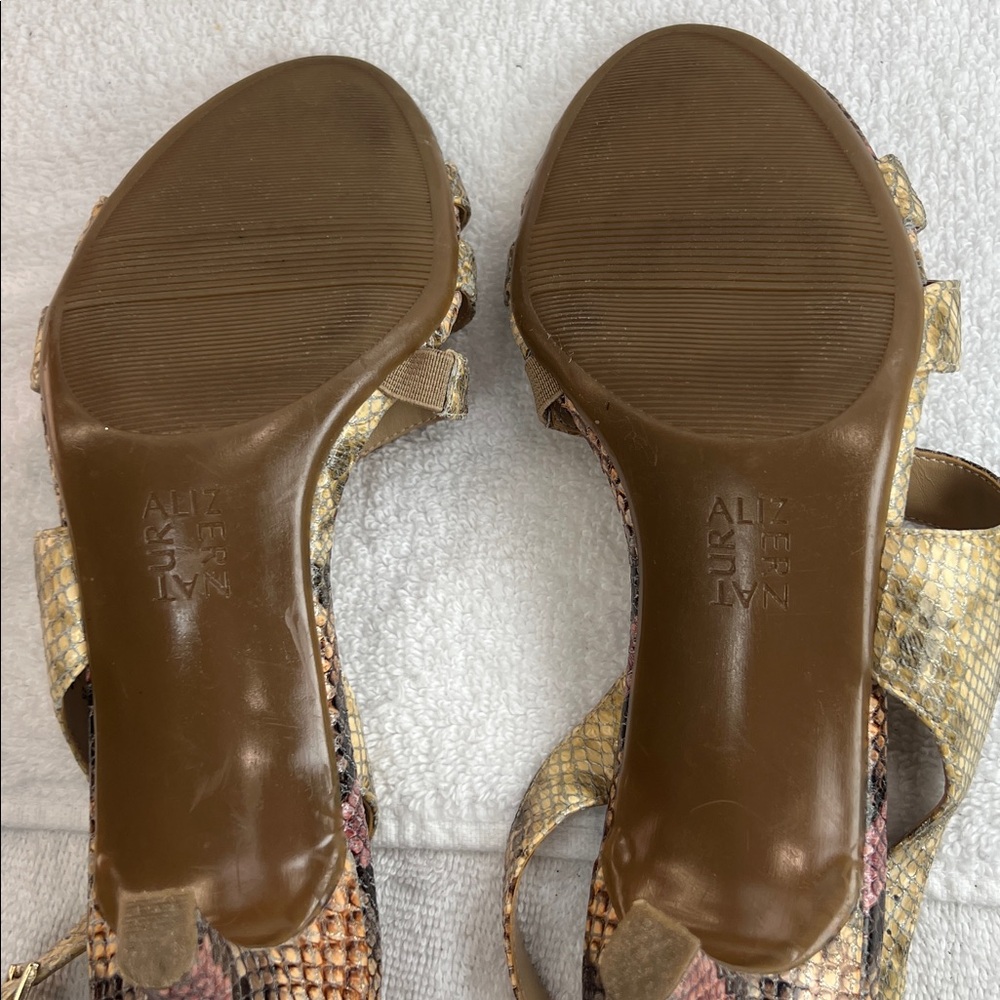 Naturalizer python embossed strap heels - image 6